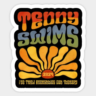 Teddy Swims 2024 Tour Groovy Retro Style Front - Treutel Fisher #2 Sticker